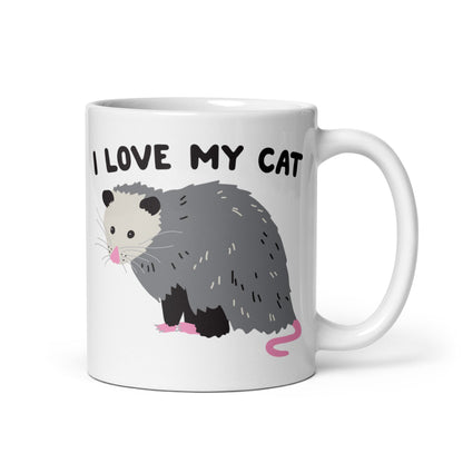 I Love My Cat Opossum Coffee Mug