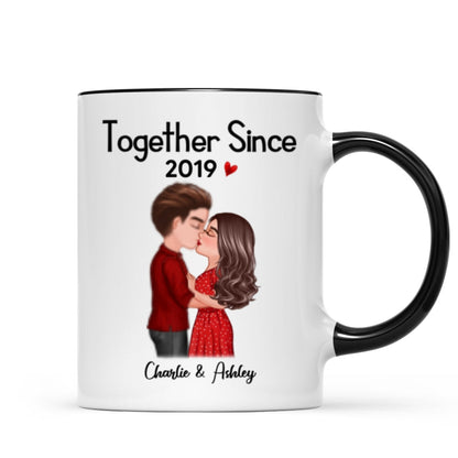 Doll Couple Kissing Anniversary Gift For Him Gift For Her Personalized Mug