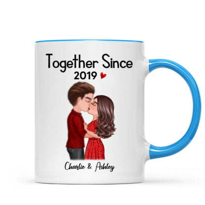 Doll Couple Kissing Anniversary Gift For Him Gift For Her Personalized Mug