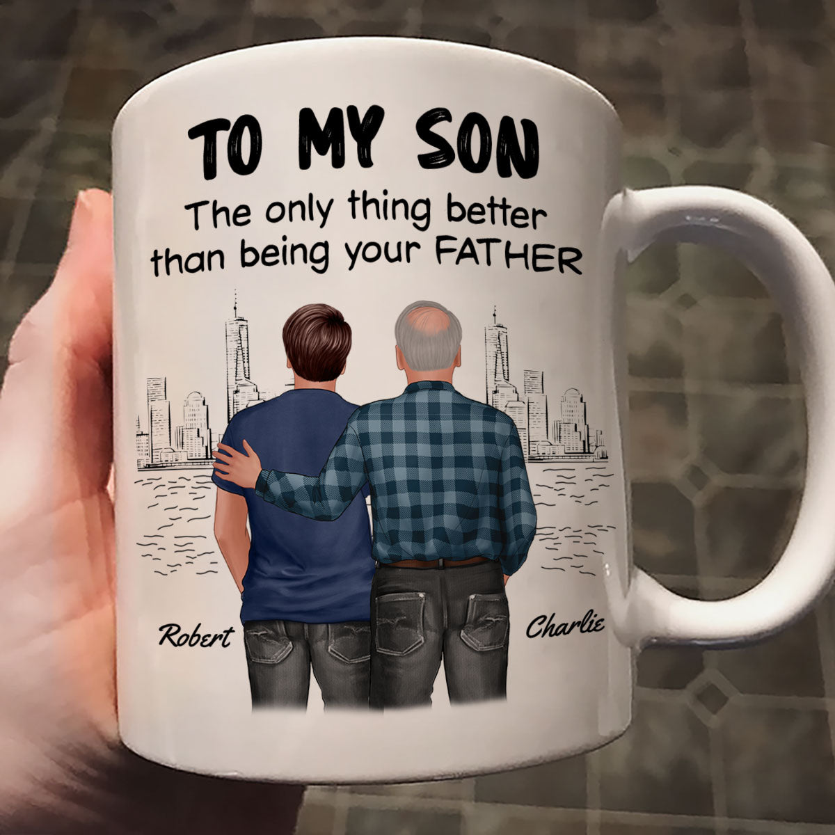 From Mom Dad To Son Watching You Be A Dad Personalized Mug, Gift For Son