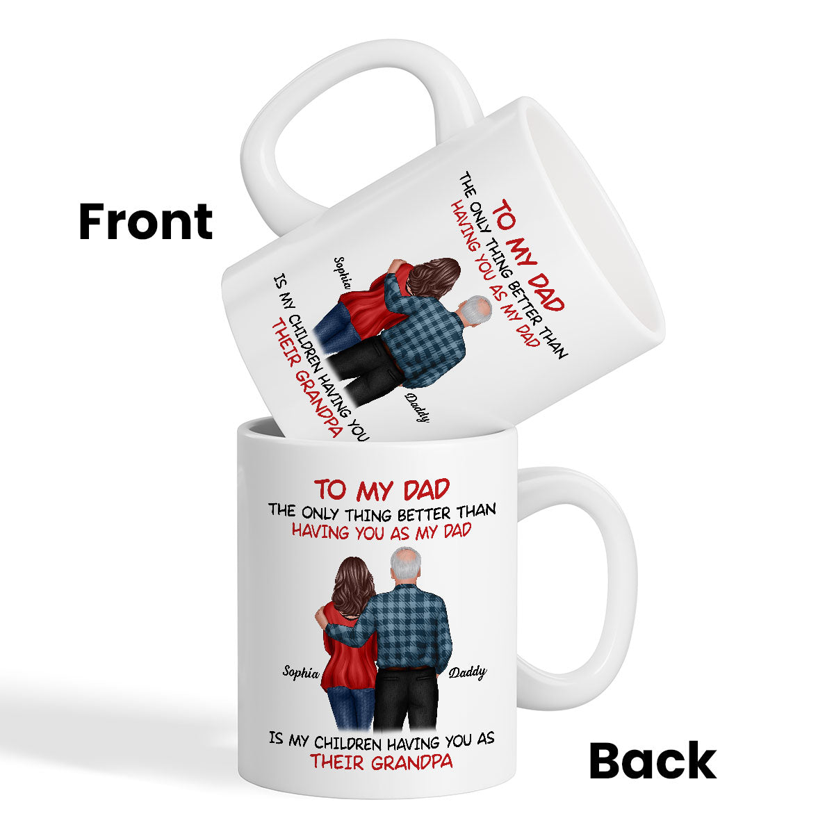 To My Dad From Daughter Happy Father's Day Personalized Mug