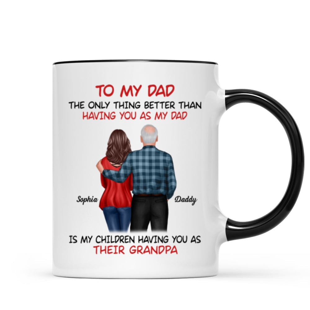 To My Dad From Daughter Happy Father's Day Personalized Mug
