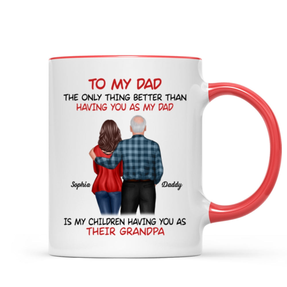 To My Dad From Daughter Happy Father's Day Personalized Mug