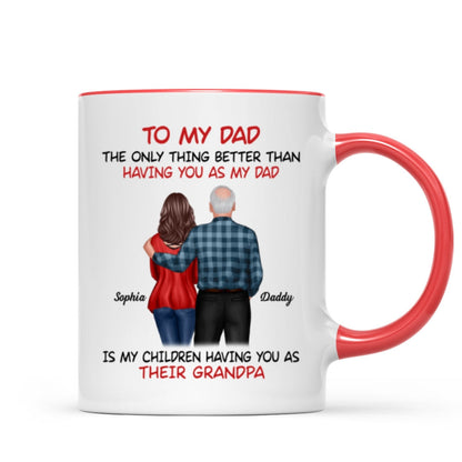 To My Dad From Daughter Happy Father's Day Personalized Mug