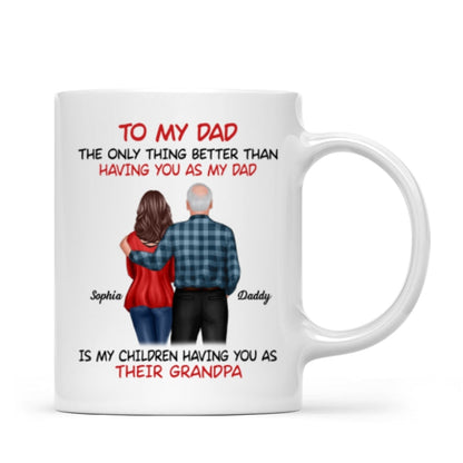 To My Dad From Daughter Happy Father's Day Personalized Mug
