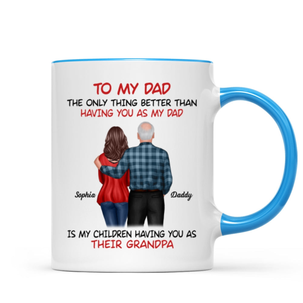 To My Dad From Daughter Happy Father's Day Personalized Mug