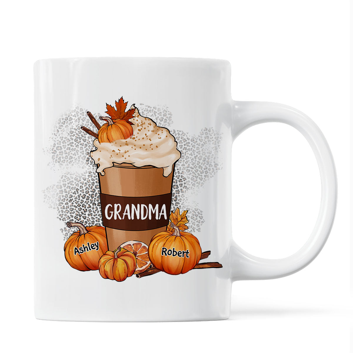 Grandma Mom Pumpkin Spice Latte Personalized Mug