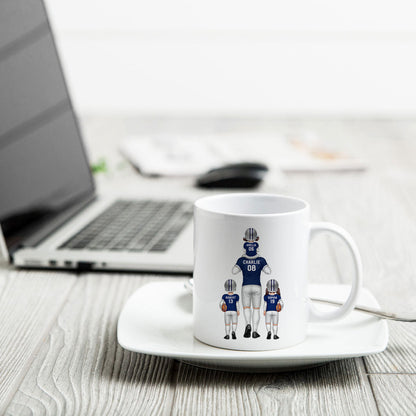 We Scored A Touchdown Getting You As Our Dad American Football Dad Father's Day Gift Personalized Mug