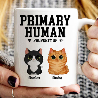 Spare Human Primary Human Funny Gift For Dog Lover or Cat Lover Personalized Mug