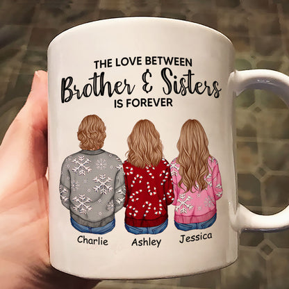 Personalized Siblings Christmas Mug, Personalized Brothers and Sisters Ornament, Siblings Gift