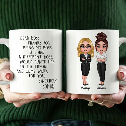 Dear Boss Personalized Mug, Funny Christmas Gift For Boss