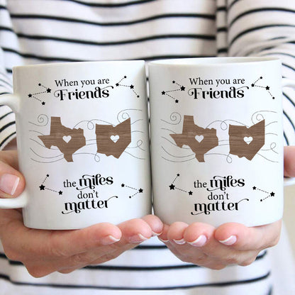 Long Distance Family Friends Siblings Sisters Besties Personalized Mug, Togetherness Christmas Gift, Birthday Gift, Gift For Loved Ones Far Away