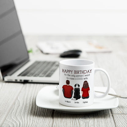 Happy Pawther's Day To The Person I Want To Raise A Dog Cat With Personalized Mug, Father's Day Gift For Dog Cat Dad
