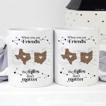 Long Distance Family Friends Siblings Sisters Besties Personalized Mug, Togetherness Christmas Gift, Birthday Gift, Gift For Loved Ones Far Away