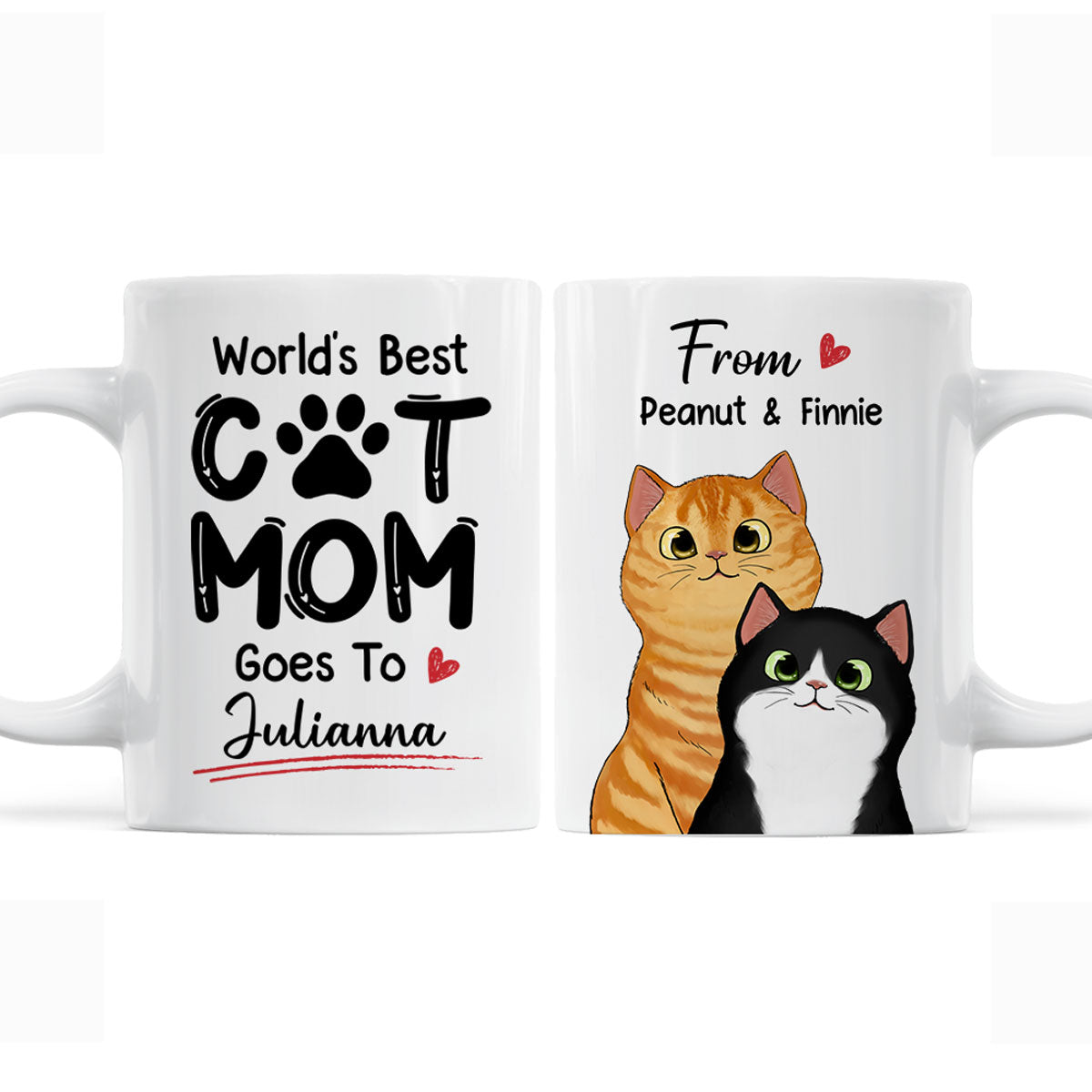 World's Best Mom Goes To From Peeking Cats Personalized Mug