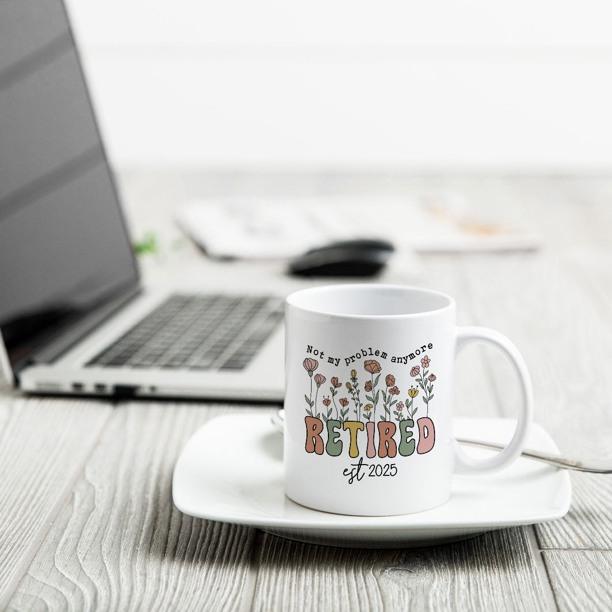 Not My Problem Anymore Retirement Personalized Mug, Farewell Good Luck Gift Coworker, Teacher, Nurse