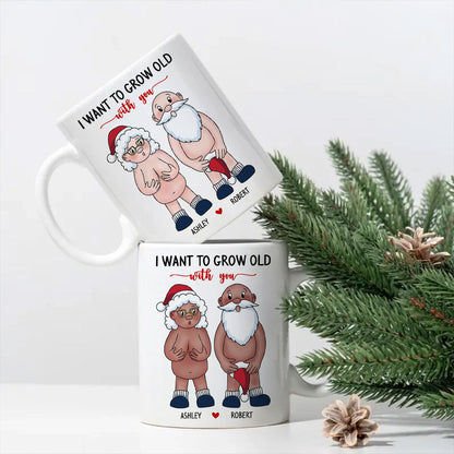 Funny Old Couple Personalized Mug Christmas Gift for Him for Her