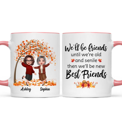 Fall Season Happy Doll Old Besties Personalized Mug