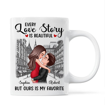 Elegant Couple On The Street Personalized Mug